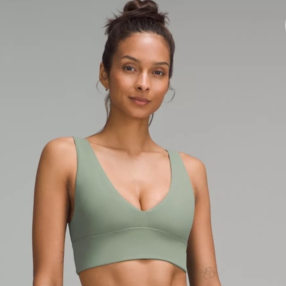 lululemon athletica Deep V Bra in Soft Green